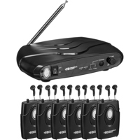 

Hamilton Buhl ALS700 Assistive Listening Dual Frequency System, Includes Transmitter, 6x Receiver, 6x Earbuds, Carrying Case