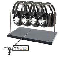 

Hamilton Buhl 4 Station Bluetooth Wireless Listening Center, Includes W900-BLTM Bluetooth Transmitter, W901-Multi Channeled Wireless Headphone, Headphone Rack