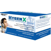 

Hamilton Buhl HygenX 4.5" Disposable Ear Cushion Covers for Over-Ear Headphones and Headsets, 600 Pairs, Black