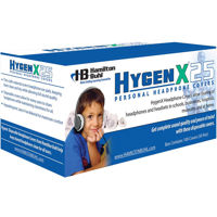 

Hamilton Buhl HygenX 2.5" Disposable Ear Cushion Covers for On-Ear Headphones and Headsets, 600 Pairs, Black