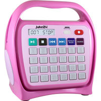 

Hamilton Buhl Juke24 Portable Digital Jukebox with CD Player and Karaoke Function, Pink