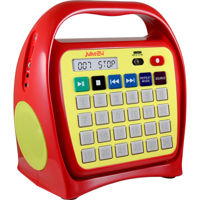 

Hamilton Buhl Juke24 Portable Digital Jukebox with CD Player and Karaoke Function, Red and Yellow