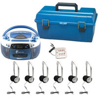 

Hamilton Buhl AudioStar OPTIMA - 6 Person Listening Center with 5050ULTRA Boombox and 6 HA2V Personal Headphones
