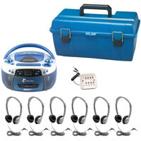 

Hamilton Buhl AudioStar ELITE - 6 Person Listening Center with 5050ULTRA Boombox and 6 MS2L Personal Headphones