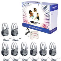

Hamilton Buhl 8 Station Listening Center with 8 HA5 Headphones, Jackbox, Carrying Case