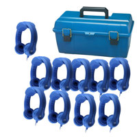

Hamilton Buhl Early Learners Lab Pack, 10x KIDS-BLU Headphones with 3.5mm Stereo Plug and Lockable Carry Case