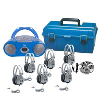 

Hamilton Buhl 6 User Val-U-Pak CD Listening Center with SC-7V Deluxe Headset, MPC-5050 Boombox, Carrying Case
