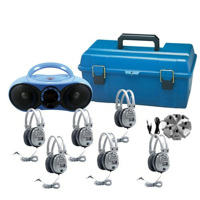 

Hamilton Buhl 6 Person Bluetooth/CD/FM Listening Center with 6 SC-7V Deluxe Personal Headphones