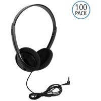 

Hamilton Buhl PER/100 Personal Disposable Stereo Headphones, 170 Ohms Impedance, 18Hz-20kHz Frequency Response, 1/8" Plug, 100 Pack