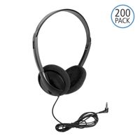 

Hamilton Buhl PER/200 Personal Disposable Stereo Headphones, 170 Ohms Impedance, 18Hz-20kHz Frequency Response, 1/8" Plug, 200 Pack