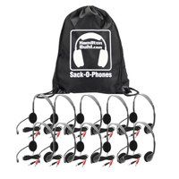 

Hamilton Buhl Sack-O-Phones 10 HA2M Personal Headsets with Microphone and Foam Ear Cushions