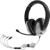 

Hamilton Buhl TriosPlus Multimedia Headset with Steel Reinforced Gooseneck Microphone, TRRS, Dual PC Plugs & USB Plug