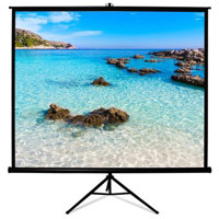 

Hamilton Buhl 80x80" Square Format Tripod Mounted Projector Screen, Matte White Fabric, 113" Diagonal, Black