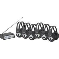 

Hamilton Buhl Wireless Listening Center, 6 Station with Headphones and Bluetooth Transmitter, Multi Frequency