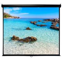 

Hamilton Buhl 92" Diagonal 45x80 Manual Projector Screen, HDTV 16:9 Format, Matte White Fabric, Black