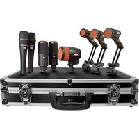 

Heil Sound HDK-8 Primo Dynamic Drum Cardioid Microphone Kit, Includes 2x PR 22 Handheld, 3x PR 28 Drum, 2x PR 30B Studio, PR 48 Kick Drum Microphones, Case