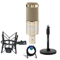 

Heil Sound PR40 Large Diameter Dynamic Cardioid Studio Microphone, Gold Body and Grill - Bundle With Heil Sound PRSM Shock Mount, H&A Telescoping Tabletop Microphone Stand, 20' XLR Microphone Cable