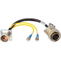 

Camplex 6" Lemo EDW to Duplex ST Fiber & 5-Pin AMP Power Breakout Cable