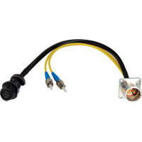 

Camplex 6" Lemo EDW to Duplex ST Fiber & 8-Pin AMP RG Inline Breakout Cable