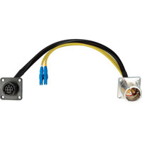 

Camplex 6" Lemo EDW to Duplex LC Fiber & 8-Pin RG Chassis Mount Inline Breakout Cable