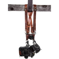 

HoldFast Gear Money Maker Water Buffalo Leather Large Leather 3-Camera Harness, Tan