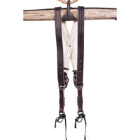 

HoldFast Gear Money Maker 2-Camera American Bison Leather Harness, Mahogany, Silver Hardware, Small