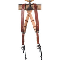 

HoldFast Gear Money Maker 2-Camera English Bridle Leather Harness, Chestnut, Black Hardware, Large