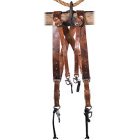 

HoldFast Gear Money Maker 3-Camera Water Buffalo Leather Harness, Tan, Silver Hardware, Medium