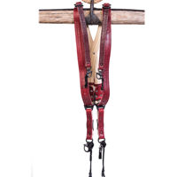 

HoldFast Gear Money Maker Three-Camera Harness, American Bison Leather, Large, Red