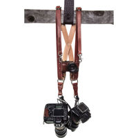 

HoldFast Gear Money Maker Three-Camera Harness, Bridle Leather, Small, Chestnut