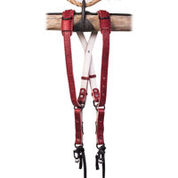 

HoldFast Gear Skinny Money Maker Two-Camera Harness, American Bison Leather, Small, Red