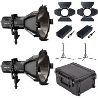 

Hive Hornet 200-C Par Spot LED 2-Light Kit with 2 Travel Stands & Hard Rolling Case, Custom Foam