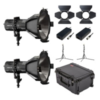 

Hive Hornet 200-C Par Spot LED 2-Light Kit with 2 Travel Stands & Hard Rolling Case, Padded Dividers