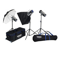 

Hensel Expert D 1500 Kit, Includes 3x Expert D 500 Monolights, Umbrella Flood Reflector, 80cm Master Umbrella, 90x90cm Ultra E Softbox with Honeycomb Grid, and 3x Aluminum Stands VI