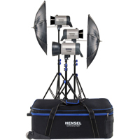 

Hensel Integra 500 Plus Freemask 3 Light Kit, Includes 3x Integra Plus 500W/s Monolight, 1x Strobe Wizard Plus Transmitter, 2x Umbrellas, 3x 8.0' Air-Cushioned Stand