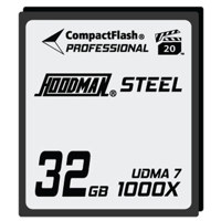 

Hoodman 32GB CompactFlash Professional STEEL 1000x UDMA Memory Card, 150Mb/s Read Speed, 145Mb/s Write Speed