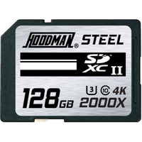 

Hoodman 128GB Steel 2000x SDXC UHS-II Class 10 U3 Ruggedized Memory Card