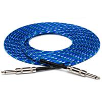 

Hosa Technology 3GT 18' Cloth Guitar Cable, Blue/Green/White