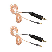 

Hosa Technology 2 Pack kMogan Cable for Sennheiser Wireless Bodypack Transmitters, Beige