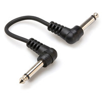 

Hosa Technology 1/4" Right-Angle Phone Male to 1/4" Right-Angle Phone Male Molded Cable, 1'
