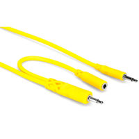 

Hosa Technology Hopscotch Patch Cables, 3.5mm TS with 3.5mm TSF Pigtail to 3.5mm TS, 1.5', 5-Pack