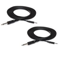 

Hosa Technology 2x 3.5mm TS to 1/4" TS Mono Interconnect Cable, 3'