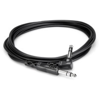 

Hosa Technology Stereo Right-Angle 1/4" Male Phone to Straight 1/4" Male Phone TRS Cable, 10'