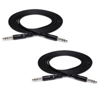 

Hosa Technology 2x Stereo 1/4" Male Phone to 1/4" Male Phone TRS Cable, 15'