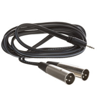 

Hosa Technology 6.6' (2M) Stereo 3.5mm Mini Phono Male to Two Male XLR, Long Y-Cable