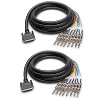 

Hosa Technology 2x 6.56'/2m Male DB-25 to 8x Stereo Male 1/4" Phone Balanced Snake Cable