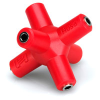 

Hosa Technology Knucklebones 1-to-5 Signal Splitter, 3.5mm x 6, Red, 10-Pack