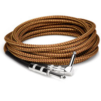 

Hosa Technology 18' Classic Tweed Mono 1/4" Male to 1/4" Angled Male Guitar Cable