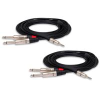 

Hosa Technology 2x Pro 10' Stereo Breakout, REAN 3.5mm TRS to Dual 1/4" TS
