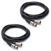 

Hosa Technology 2x Pro Balanced 3-Pin XLR Female to 3-Pin XLR Male Audio Cable 1.5'